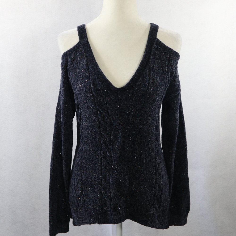 New Candie's Sweater Purple Sparkly Size Large
